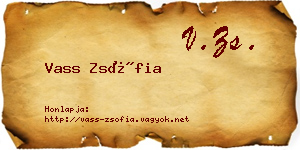 Vass Zsófia névjegykártya