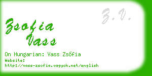 zsofia vass business card