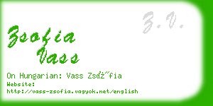 zsofia vass business card